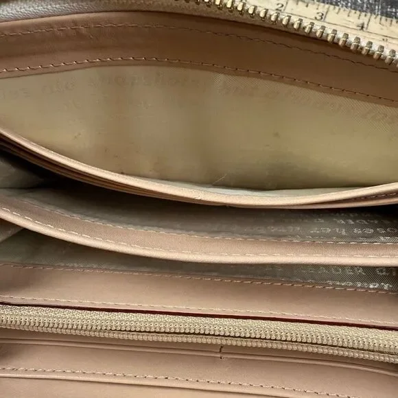 Kate Spade Toucan Parrott All Over Print Zip Around Long Wallet White Orange - Picture 6 of 8